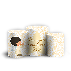 Capas Trio Cilindro Sublimado Veste Fácil - Batizado