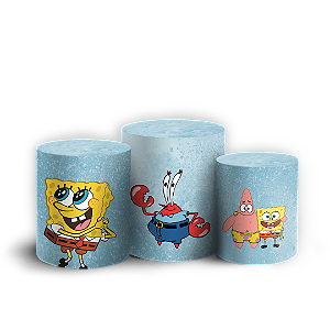Capas Trio Cilindro Sublimado Veste Fácil - Bob Esponja