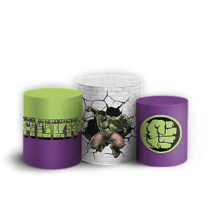 Capas Trio Cilindro Sublimado Veste Fácil - Herois Hulk