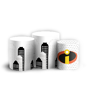 Capas Trio Cilindro Sublimado Veste Fácil - Os Incríveis