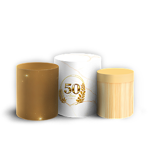 Capas Trio Cilindro Sublimado Veste Fácil - 50 Anos