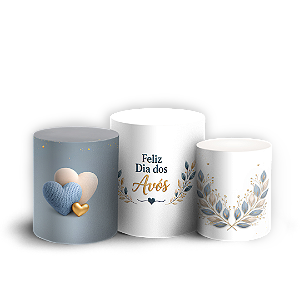 Capas Trio Cilindro Sublimado Veste Fácil - Dia dos Avós