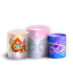 Capas Trio Cilindro Sublimado Veste Fácil - O Clube das Winx