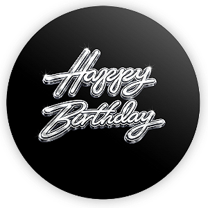 Capa Mini Painel Sublimado - Happy Birthday Preto