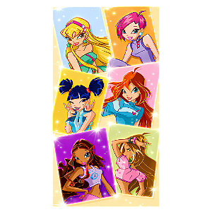 Capa Mini Faixa Lateral Sublimado - O Clube das Winx