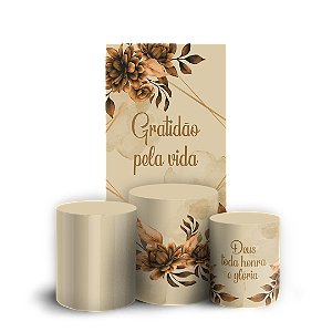 Capas Faixa Lateral e Trio Cilindro Sublimado Veste Fácil - Gratidão