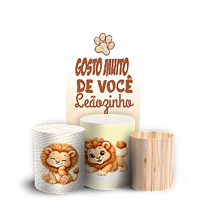 Capas Faixa Lateral e Trio Cilindro Sublimado Veste Fácil - Leãozinho