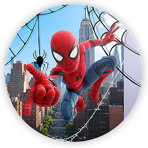 Capa Painel Redondo Sublimado - Homem Aranha