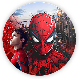 Capa Painel Redondo Sublimado - Homem Aranha