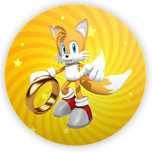 Capa Painel Redondo Sublimado - Sonic