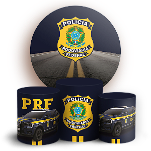 Capas Painel Redondo e Trio Cilindro Sublimado - Policia - Prf
