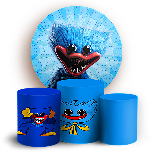 Capas Painel Redondo e Trio Cilindro Sublimado - Huggy Wuggy