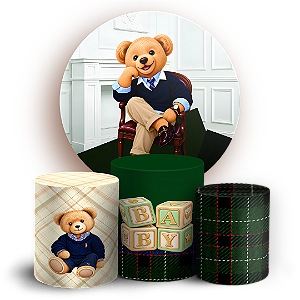 Capas Painel Redondo e Trio Cilindro Sublimado - Urso Ralph