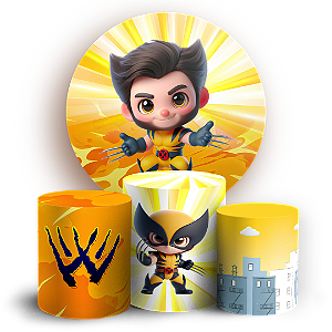 Capas Painel Redondo e Trio Cilindro Sublimado - Wolverine