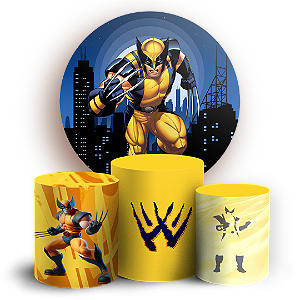 Capas Painel Redondo e Trio Cilindro Sublimado - Wolverine