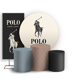 Capas Painel Redondo Trio Cilindro e Faixa Lateral Sublimado - Ralph Lauren Polo