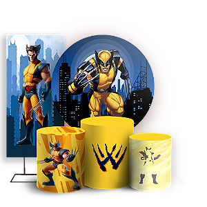 Capas Painel Redondo Trio Cilindro e Faixa Lateral Sublimado - Wolverine