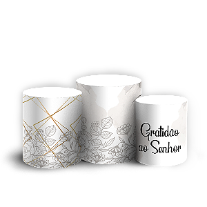 Capas Trio Cilindro Sublimado Veste Fácil - Gratidão