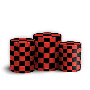Capas Trio Cilindro Sublimado Veste Fácil - Xadrez