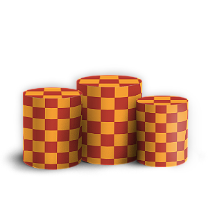 Capas Trio Cilindro Sublimado Veste Fácil - Xadrez