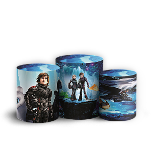 Capas Trio Cilindro Sublimado Veste Fácil - Como Treinar Seu Dragao