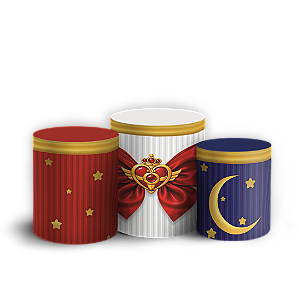 Capas Trio Cilindro Sublimado Veste Fácil - Sailor Moon