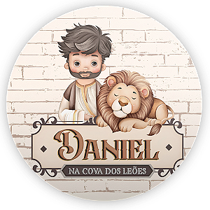 Capa Painel Redondo Sublimado - Daniel na Cova dos Leões