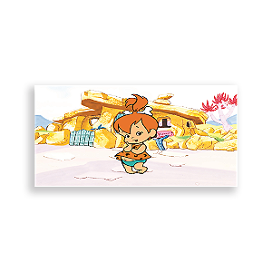 Capa Painel Retangular Sublimado - Flintstone Pedrita