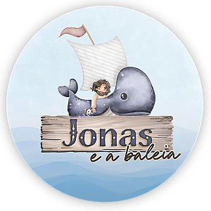 Capa Mini Painel Sublimado - Jonas e a Baleia