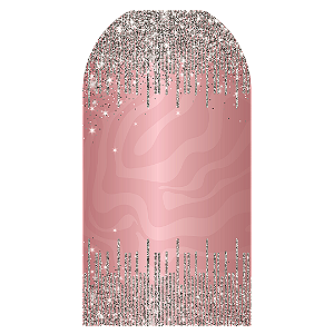 Capa Mini Faixa Lateral Sublimado - Glitter Rosa e Prata