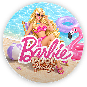 Capa Painel Redondo Sublimado - Barbie