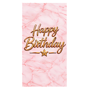 Capa Faixa Lateral Sublimado - Happy Birthday