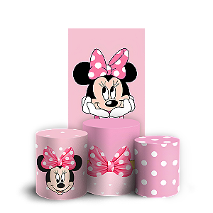 Capas Faixa Lateral e Trio Cilindro Sublimado Veste Fácil - Minnie