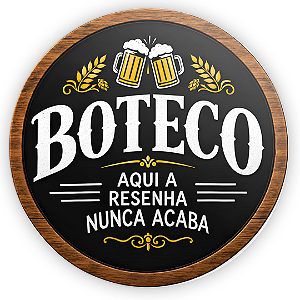 Capa Painel Redondo Sublimado - Boteco
