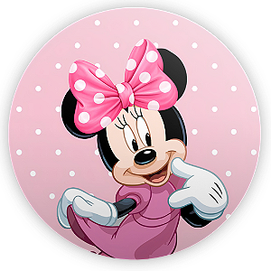 Capa Painel Redondo Sublimado - Minnie