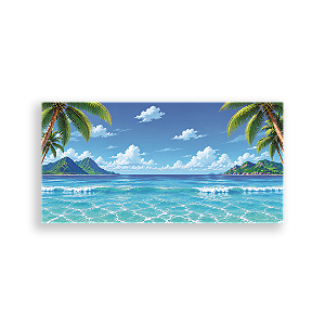 Capa Painel Retangular Sublimado - Moana - Praia