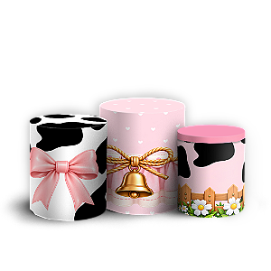 Capas Trio Cilindro Sublimado Veste Fácil - Fazendinha