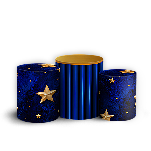 Capas Trio Cilindro Sublimado Veste Fácil - Happy Birthday