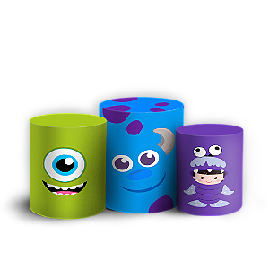 Capas Trio Cilindro Sublimado Veste Fácil - Monstros Sa