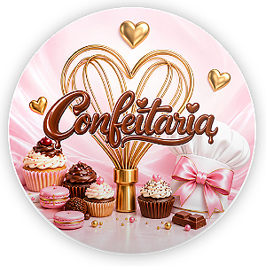 Capa Mini Painel Sublimado - Confeitaria