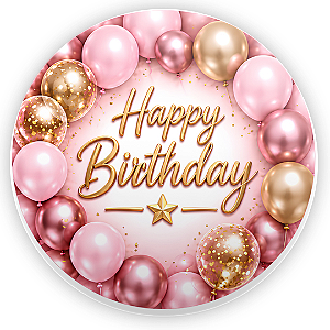 Capa Mini Painel Sublimado - Happy Birthday