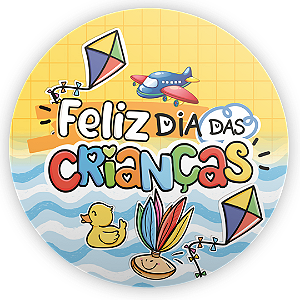 Capa Painel Redondo Sublimado - Dia das Crianças