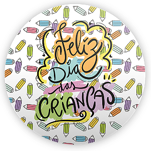Capa Painel Redondo Sublimado - Dia das Crianças