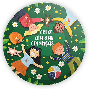 Capa Painel Redondo Sublimado - Dia das Crianças