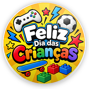 Capa Painel Redondo Sublimado - Dia das Crianças