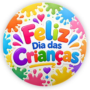 Capa Painel Redondo Sublimado - Dia das Crianças