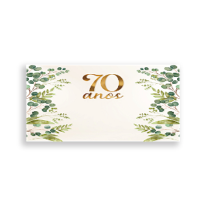 Capa Painel Retangular Sublimado - 70 Anos - Folhagem