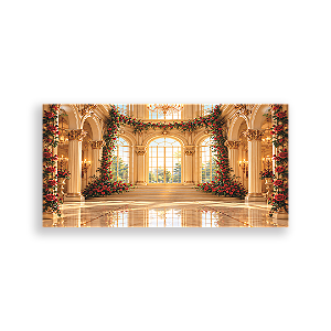 Capa Painel Retangular Sublimado - Fundo Fotográfico - Salão Dourado