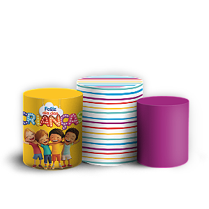 Capas Trio Cilindro Sublimado Veste Fácil - Dia das Crianças