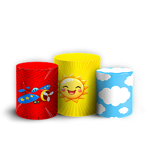 Capas Trio Cilindro Sublimado Veste Fácil - Dia das Crianças
